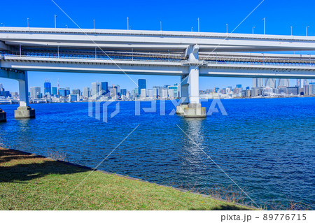 【東京の都市風景】お台場周辺の都市風景（第三台場） 89776715