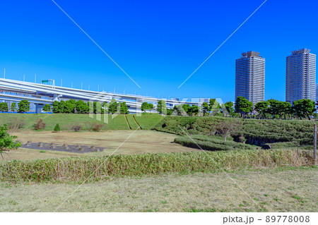 【東京の都市風景】お台場（第三台場）の都市風景 89778008