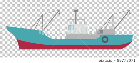 Fishing boat white background 89778071
