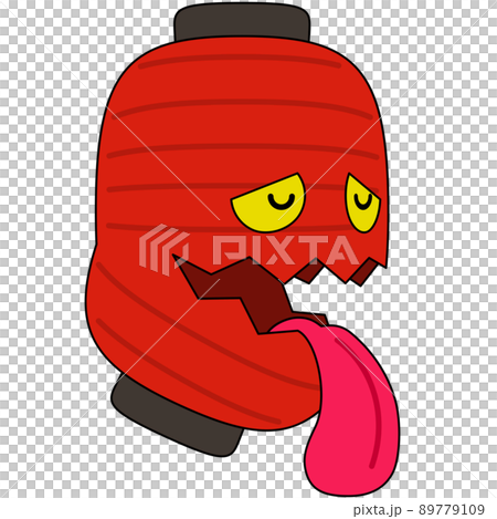 Illustration of a ghost of a lantern that closes your eyes (with outline) Illustration of a ghost of a lantern that closes your eyes (with outline) 89779109