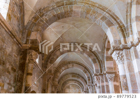 Saint Mary Magadalene abbey, Vezelay, France, interiors Saint Mary Magadalene abbey, Vezelay, France, interiors 89779523