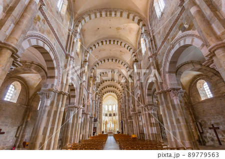 Saint Mary Magadalene abbey, Vezelay, France, interiors 89779563