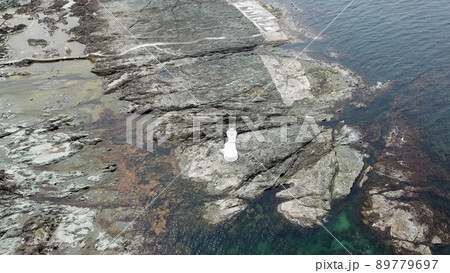 新潟 佐渡 佐渡長手岬灯台(ドローン空撮) 新潟 佐渡 佐渡長手岬灯台(ドローン空撮) 89779697