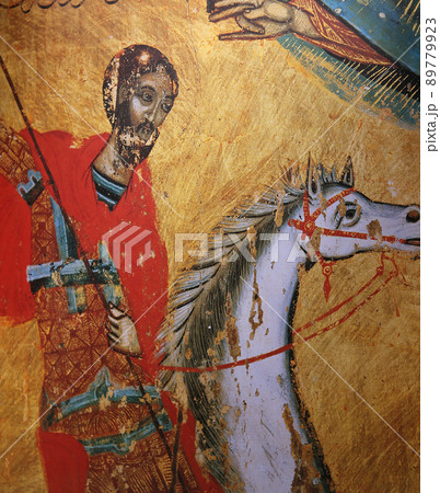 christian Byzantine icon in church of annuciation, Beirut, Lebanon christian Byzantine icon in church of annuciation, Beirut, Lebanon 89779923