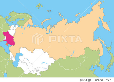 ウクライナとロシア、クリミア半島、旧ソビエト連邦から独立した国々 89781757