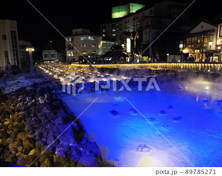草津温泉　湯畑の夜景 89785271
