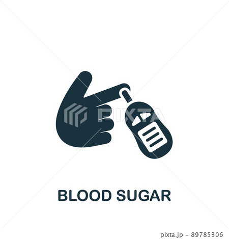 Blood Sugar icon. Monochrome simple Health Check icon for templates, web design and infographics Blood Sugar icon. Monochrome simple Health Check icon for templates, web design and infographics 89785306