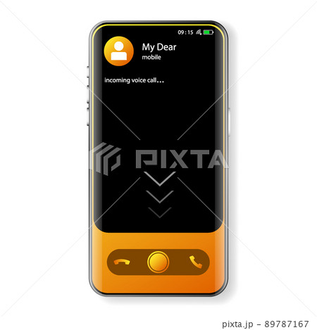 realistic user interface incoming call screen 89787167