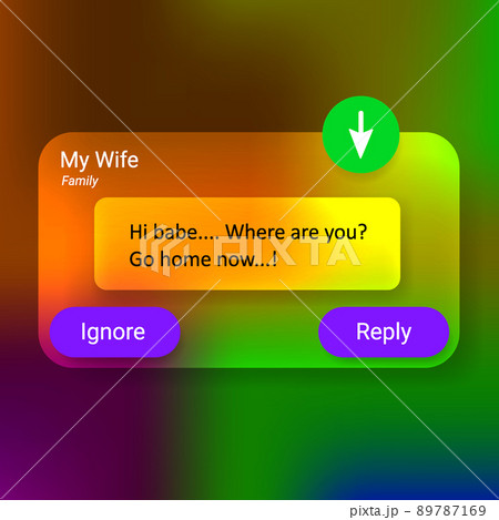 floating user interface new message pop up 89787169
