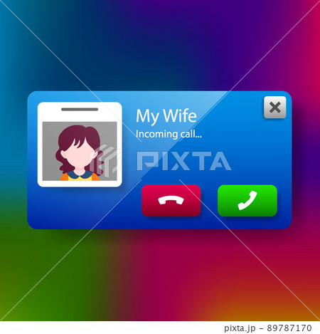 floating user interface incoming call pop up 89787170