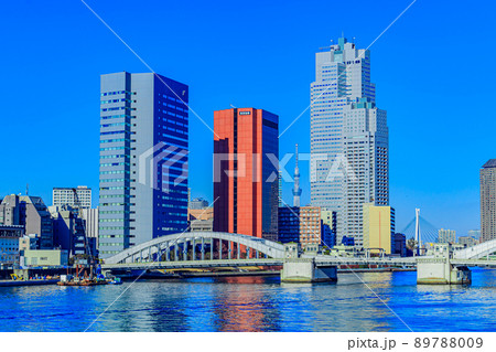 【東京の都市風景】勝鬨橋 【東京の都市風景】勝鬨橋 89788009