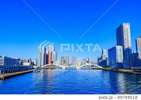 【東京の都市風景】勝鬨橋 【東京の都市風景】勝鬨橋 89788018