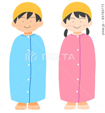 タオルにくるまる子供のイラスト素材 [89789775] - PIXTA