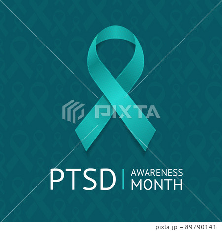PTSD or Post Traumatic Stress Disorder Awareness Month Concept. Vector 89790141