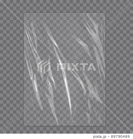 Realistic plastic wrap texture. Polyethylene cover 89790489