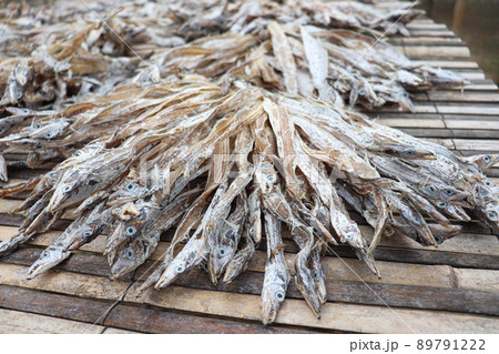 tasty dried and salted fish stock 89791222