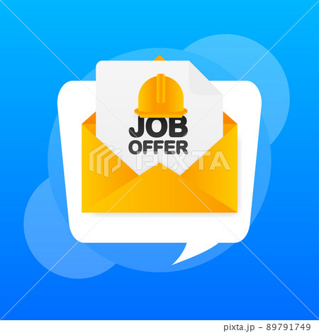 Icon for web design with job offer. Creative vector illustration. Job interview vector illustration concept 89791749