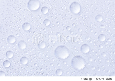 Water drops on white background. Abstract drops of gel. Face serum cosmetics. 89791880