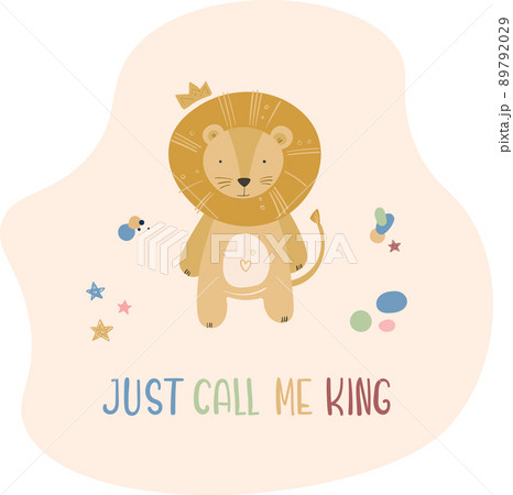 Cartoon cute animals baby card with text 89792029