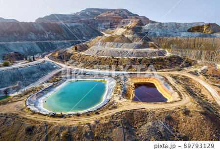Multicolored reservoirs, Skouriotissa copper mine in Cyprus Multicolored reservoirs, Skouriotissa copper mine in Cyprus 89793129