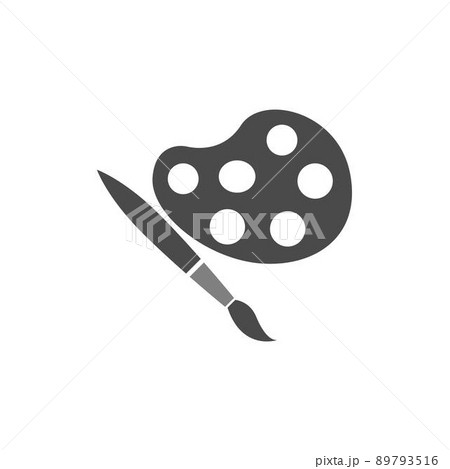 painting palette icon logo design illustration 89793516