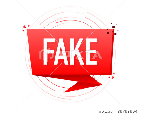 Fake sign concept. Abstract web banner. Vector design. Web banner template 89793994