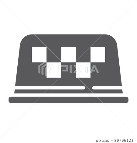 Taxi lamp glyph icon, taxi and light, taxi roof sign, vector graphics, a solid pattern on a white background, eps 10. 89796123