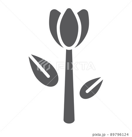 Tulip glyph icon, floral and plant, flower sign, vector graphics, a solid pattern on a white background, eps 10. 89796124