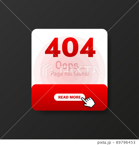 404 error page not found isolated in red background. Vector illustration 404 error page not found isolated in red background. Vector illustration 89796453