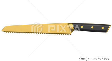 Chef's kitchen knife with a wooden handle isolated on white background. Chef's kitchen knife with a wooden handle isolated on white background. 89797195