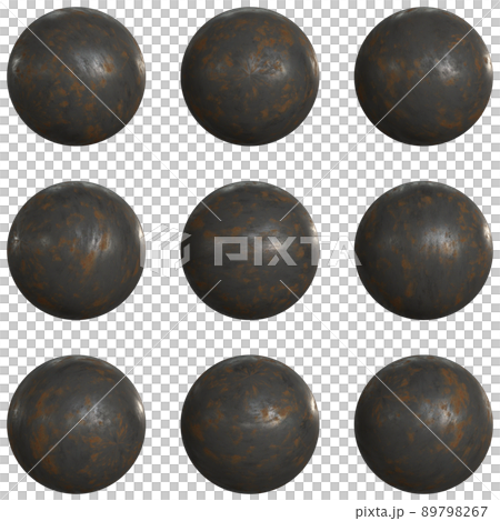 Material image of metal sphere Material image of metal sphere 89798267