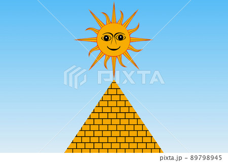 ピラミッドと太陽 89798945