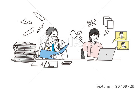 医療業界のDX化による業務効率化 医療業界のDX化による業務効率化 89799729