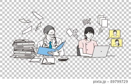 医療業界のDX化による業務効率化 医療業界のDX化による業務効率化 89799729