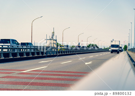 国道の橋の交通 入間川他を渡る国道254号 落合橋 2022.05　a-3 暖色寒色強調 89800132