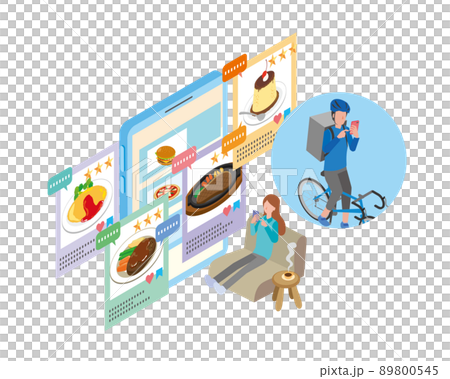 A woman requesting food delivery for popular dishes 89800545