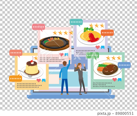 流行りのグルメ記事を検索する人々 89800551