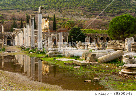 Ruins of Roman Commercial Agora in Ephesus, Turkey Ruins of Roman Commercial Agora in Ephesus, Turkey 89800945