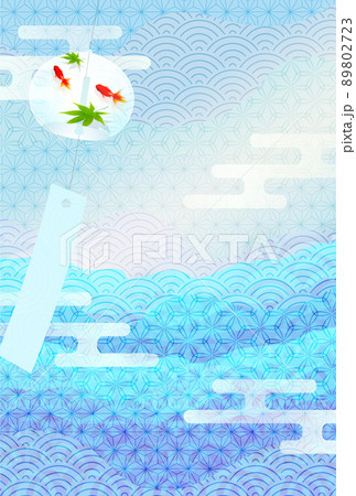 金魚 波 和柄 背景 金魚 波 和柄 背景 89802723