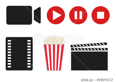 映画のアイコンセット 映画のアイコンセット 89804232