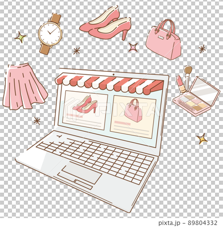 Online shopping fashion items 89804332