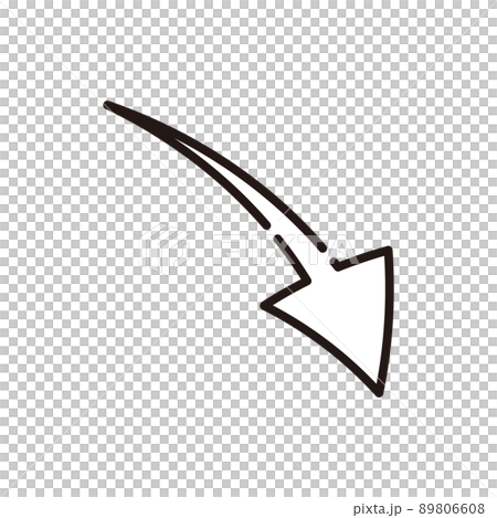 矢印　下がる 89806608