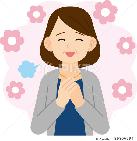 安心した働くミドル女性_線なし 安心した働くミドル女性_線なし 89806694