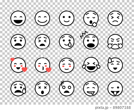 Smiley set with various facial expressions Emoji Smiley set with various facial expressions Emoji 89807188