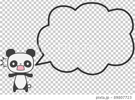 A surprised panda and a simple speech bubble 89807723