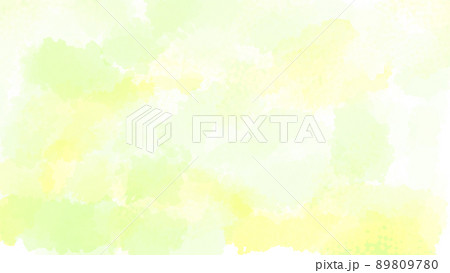 イエローグリーンの水彩背景 89809780