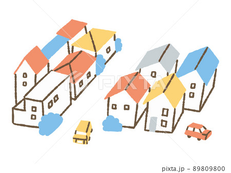 家が並んでいる風景_色 89809800
