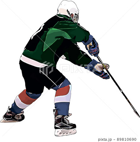 Color vector image of the player of the hockey team 89810690