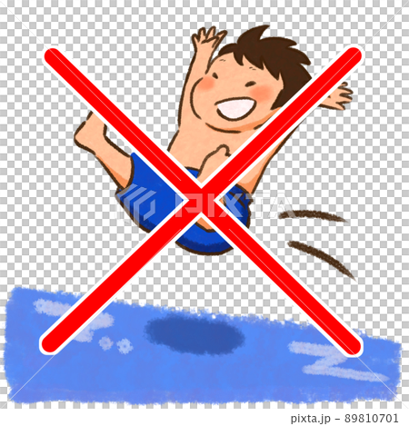 No boys jumping into the water 89810701