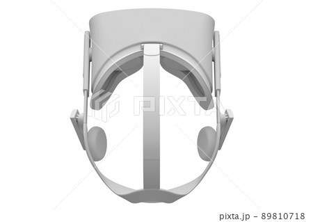 Virtual reality glasses isolated on white monochrome background. 3d render of goggles for virtual design in augmented reality or virtual gaming 89810718